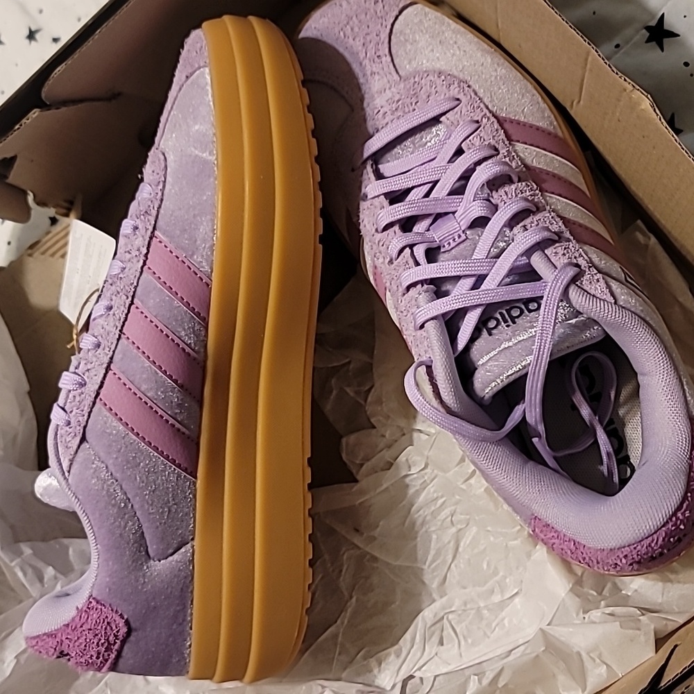 Brand New Adidas VL Court Size 7 Crushed Velvet Purple PacSun Limited Edition - Picture 3 of 6